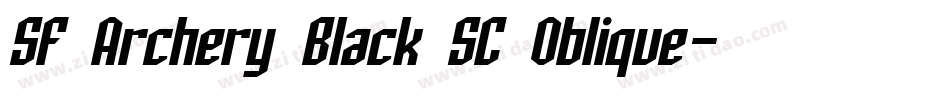 SF Archery Black SC Oblique字体转换